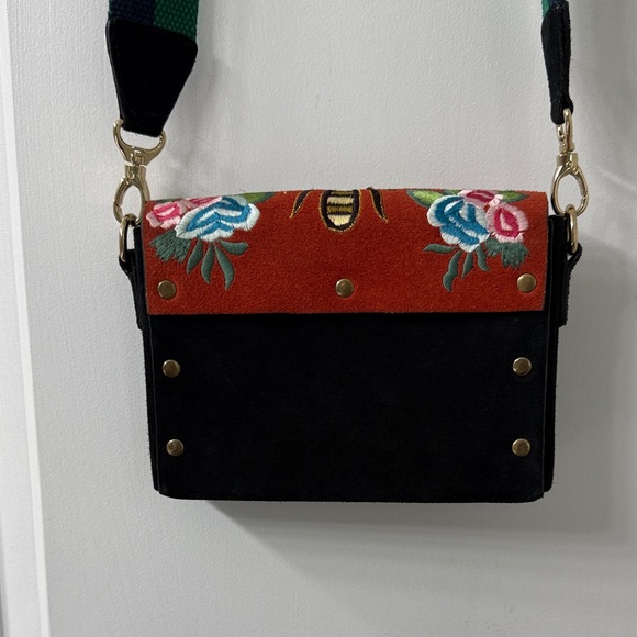 Free People Suede Multicolor Embroidered Crossbody Bag - Picture 3 of 5